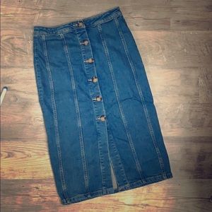Pilcro Jean Skirt